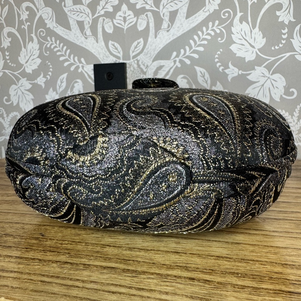 Whiting & Davis Evening Bag Clutch Shoulder Gray, Black, Silver & Gold - Picture 3 of 10